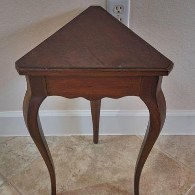 Triangular Wood Side / Corner Table ($25)