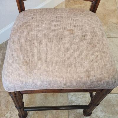 ﻿Vintage Faux Solid Wood Table w/ Leaf ($185) & Matching 4 Bamboo Chairs ($55 EACH)