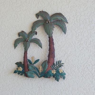 Metal Palm Tree Patio Wall Art ($18)