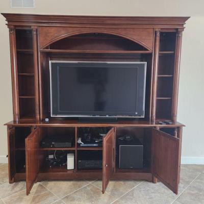 Large Entertainment Center - breaks down into separate sections for easier moving ($120)