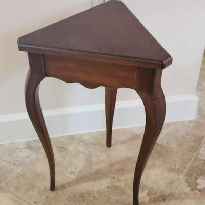 Triangular Wood Side / Corner Table ($25)