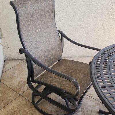 4 Matching Tropitone (High End) Shoreline Sling Aluminum Swivel Rocker Dining Arm Chair ($85 EACH)