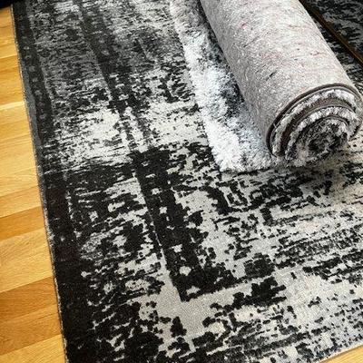 West Elm Carpet 9 x 12  with rolled shag 8x10 carpet on top