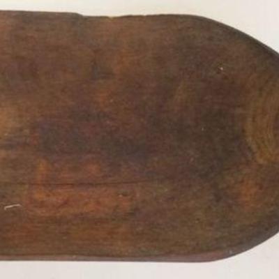 1040	PRIMITIVE WOODEN SCOOP, APPROXIMATELY 6 IN X 17 IN X 2 1/2 IN
