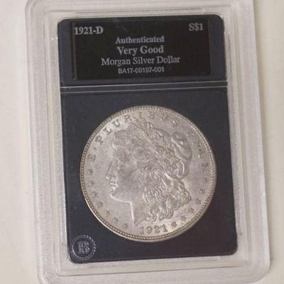 1180	1921 MORGAN SILVER DOLLAR D
