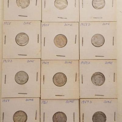 1213	12 SILVER ROOSEVELT DIMES
