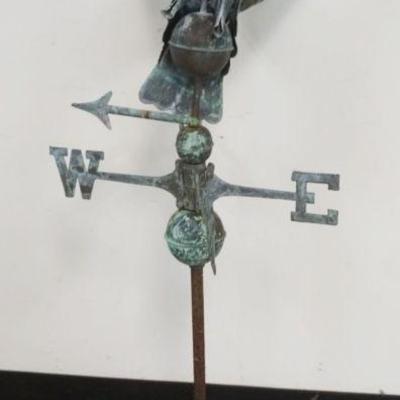 1163	COPPER EAGLE WEATHERVANE WITH LOSS, APPROXIMATELY 48 IN H
