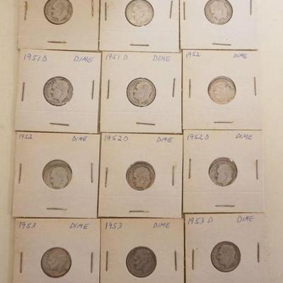 1212	12 SILVER ROOSEVELT DIMES
