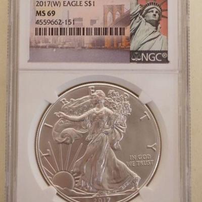 1218	2017 ONE DOLLAR W EAGLE WEST POINT MINT
