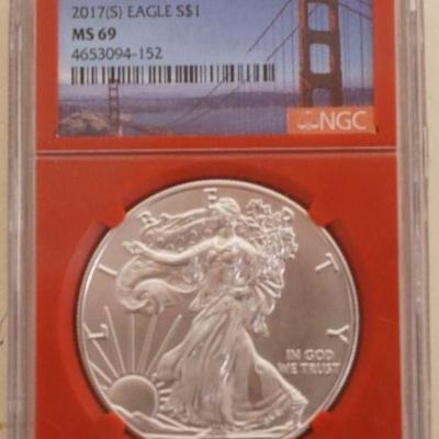 1219	2017 ONE DOLLAR S EAGLE SANFRICISCO MINT

