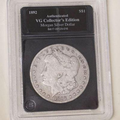 1187	1892 MORGAN SILVER DOLLAR S
