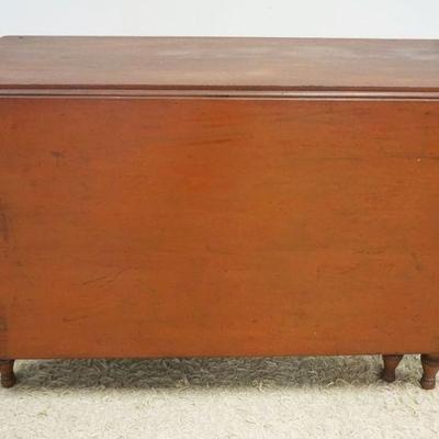 1155	COUNTRY CHERRY DROP LEAF TABLE, APPROXIMATELY 21 IN X 44 IN X 30 IN H, EACH LEAF 22 IN LONG
