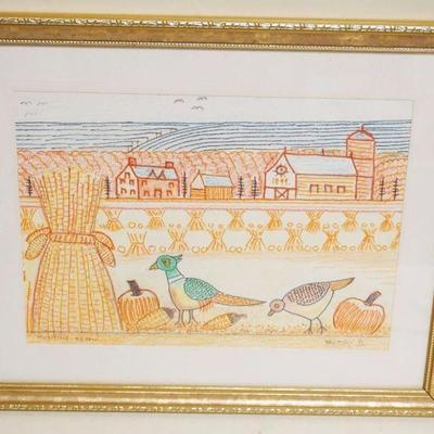 1289	JACK SAVITSKY *HUNTING SEASON* CONTEMPORARY FOLK ART, PASTEL, 1991, MARKED ON BACK, APPROXIMATELY 15 1/2 IN X 12 1/2 IN
