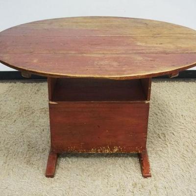 1156	COUNTRY  PINE ROUND HUTCH TABLE, APPROXIMATELY
