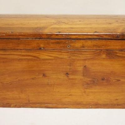 1052	PRIMITIVE PINE SMALL DOVETAILED DOME TOP CHEST, APPROXIMATELY 21 IN X 13 IN X 11 IN HIGH
