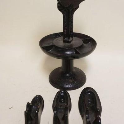 1107	ENTERPRISE CAST IRON SHOE CAST W/STAND & NAIL CUPS, PAT 1895, APPROXIMATELY 14 IN HIGH

