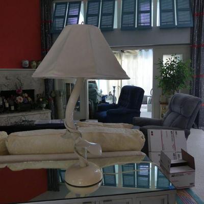 Beautiful Twisted Vine Lamp - Ivory - 33" Tall