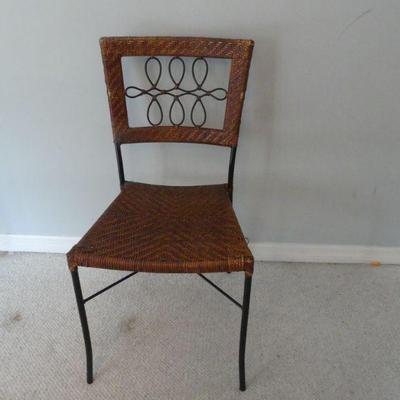 Vintage Wrought Iron & Wicker Chair