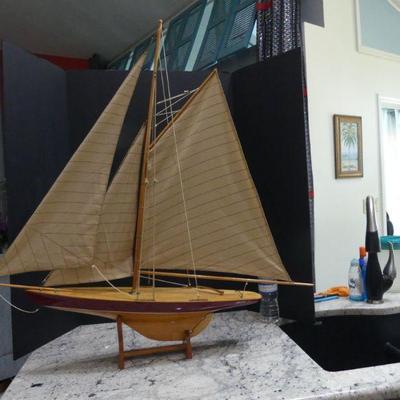 Vintage Wooden Model of 1895 Cup Winner - 36" x 36" x 5½