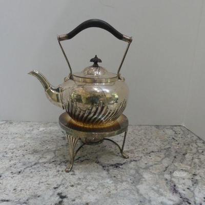 Vintage John Round & Son Warranted Hard Soldered Sterling Hollowware Teapot & Warmer
