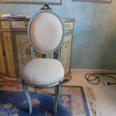 Vintage Upholstered Vanity Chair