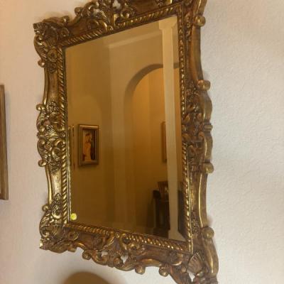 Gold guilded Baroque Mirror