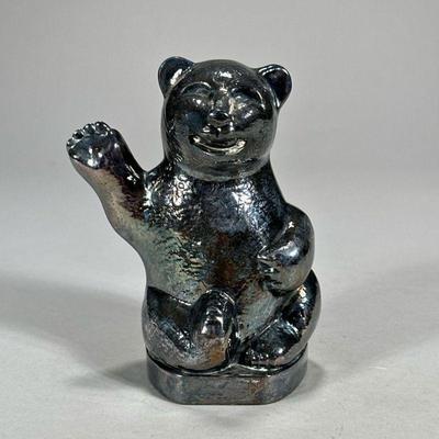 Danish Bear Still Bank | Silver plated, marked “DENMARK” with a crown on the bottom. - h. 5 in

