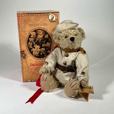 The Bears of Sagamore Hill Rough Rider Bear | Teddy Roosevelt stuffed teddy bear in original box. - l. 8 x w. 7.5 x h. 12.5 in (box)

