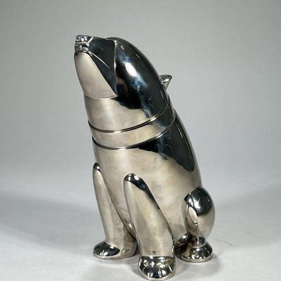 BEAR COCKTAIL SHAKER | Restoration hardware bear-form cocktail shaker. - l. 7 x w. 5.5 x h. 10 in

