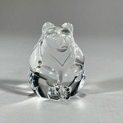 STEUBEN ART GLADD HAND COOLER “BEAR” BY LLOYED ATKINS | h. 2 1/12 in

