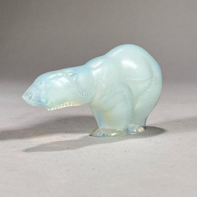 SABINO OPALESNECT POLAR BEAR | Signed on the bottom in perfect condition. - l. 5 1/2 x h. 3 in

