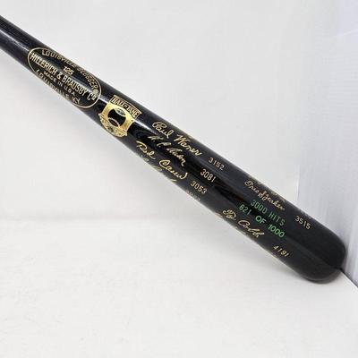 Lot #19 - 3000 Hit Club Black Bat. This full size, limited-edition collectible bat from Louisville Slugger