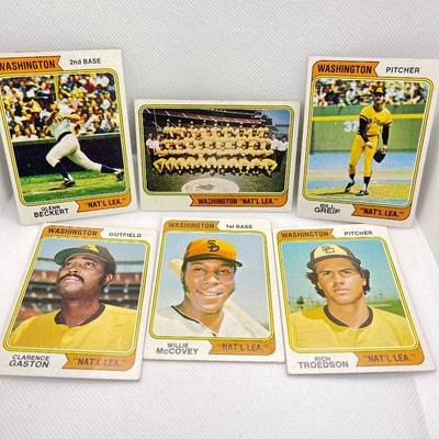  1974 Topps Washington National League Variations. Six different and eight total 1974 Padres short print variation cards. Included is...