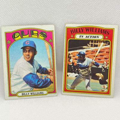 1972 Topps #439: Billy Williams & #440 Billy Williams, In Action