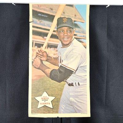 Lot #52 - 1968 Topps Poster #20, Willie Mays, San Francisco Giants.