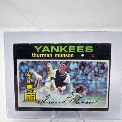 Lot #76 - 1971 Topps #5: Thurman Munson, New York Yankees.