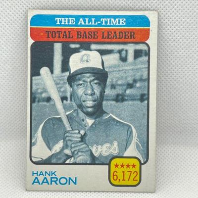Lot #114 - 1973 Topps # 473: The All-Time Total Base Leader, Hank Aaron.