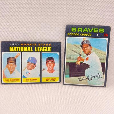  1971 Topps #529: National League Rookie Stars & #605 Orlando Cepeda, Atlanta Braves