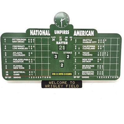 Lot #148 - Plastic Wrigley Field Promo Scoreboard Sign - 18" x 11"
