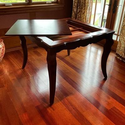 Lot 816 French Style Walnut and Veneer Inset Flip-Top Game Table 