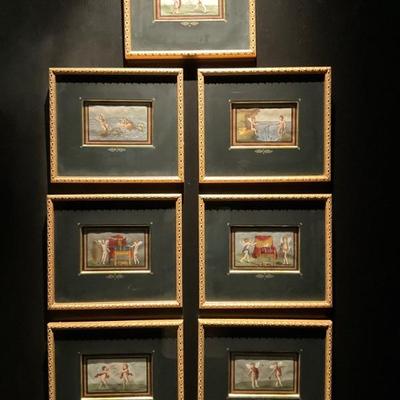 Lot 827 Set of Seven Handcolored Engraving " The Antiquities of Herculaneum" 