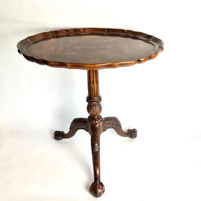 LOT 959 Theodore Alexander Piecrust Pedestal Table