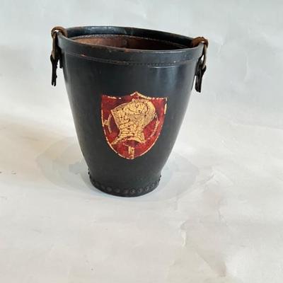 Lot 810 Antique English Leather Fire Bucket 