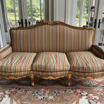 Lot 756,757 Ateliers Phillippe Coudray Neoclassical Silk upholstered Sofas 