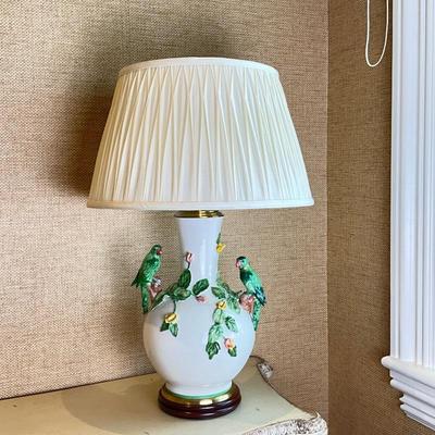 LOT 737 Vintage Wildwood Parrot Lamp. Click here to bid -...