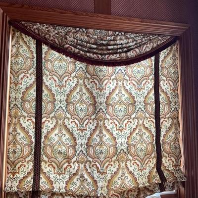 Lot 789 
Pair of Custom Roman Window Shades 