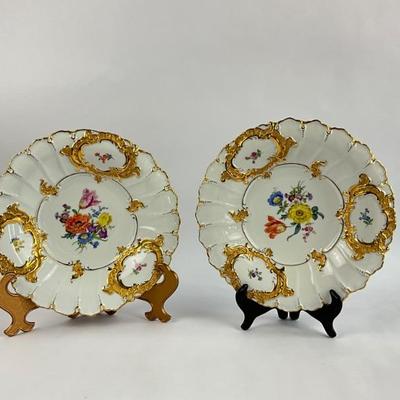 LOT 720 Pair of Meissen Porcelain Charger Bowls