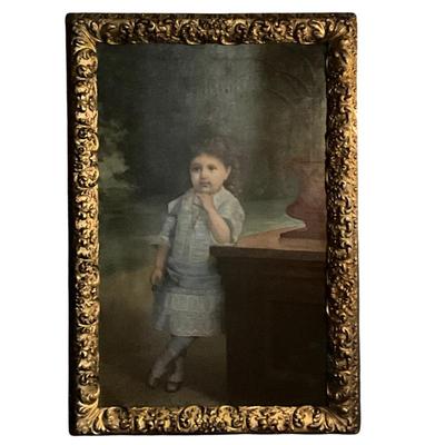 LOT 805 Antique Original Portrait Oil Painting by William Whitlock (19th C.)