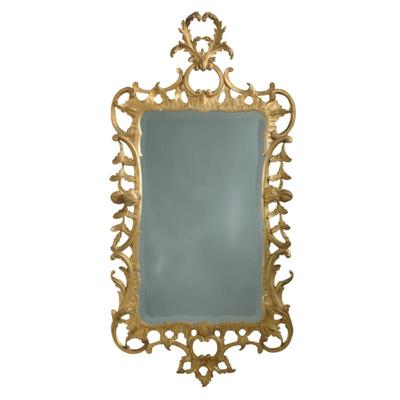 LOT 985 Carvers' Guild Acanthus Chippendale Beveled Edge Mirror. Click here to bid -...