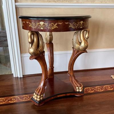 Lot 928 French Empire Style Carved Mahogany Round Occasional Table 